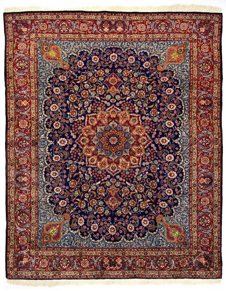 Detail image of 9' 7 x 13' Hand Knotted Tabriz Persian Wool Rug