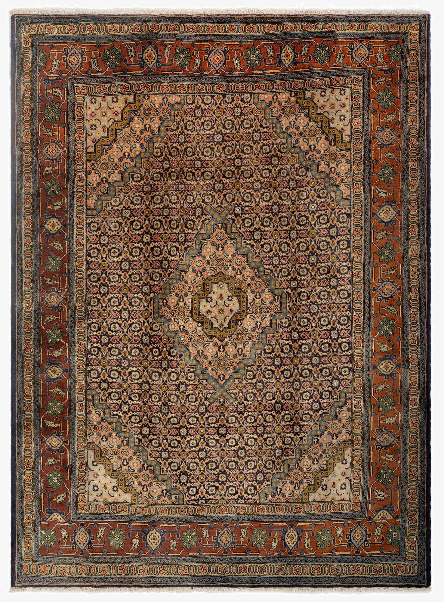 6' 9 x 9' 1  Hand Knotted Tabriz Persian Wool Rug
