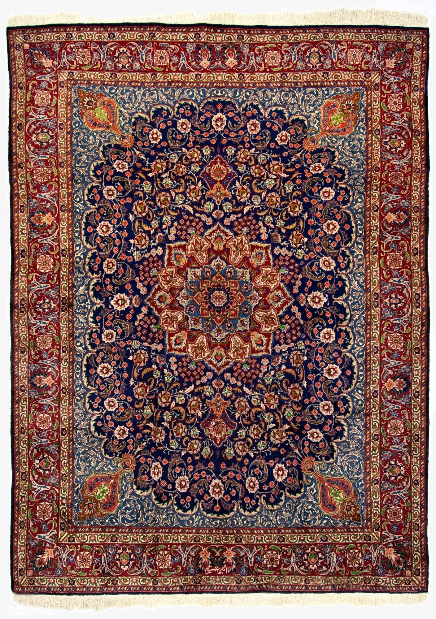 9' 7 x 13'  Hand Knotted Tabriz Persian Wool Rug
