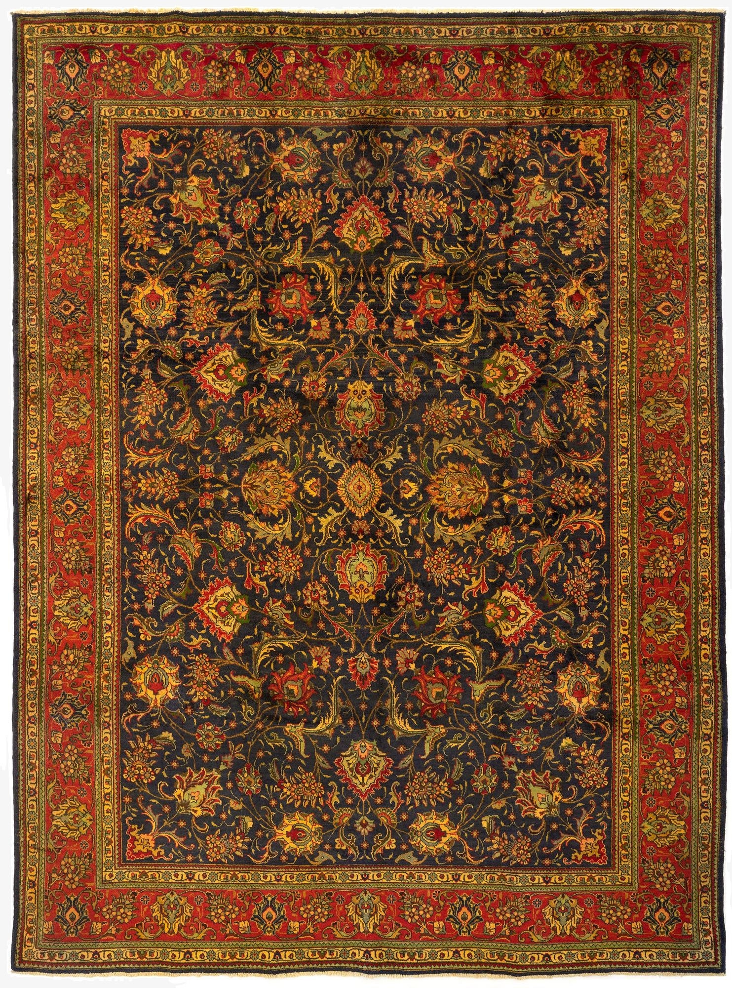 9' 6 x 12' 9  Hand Knotted Tabriz Persian Wool Rug
