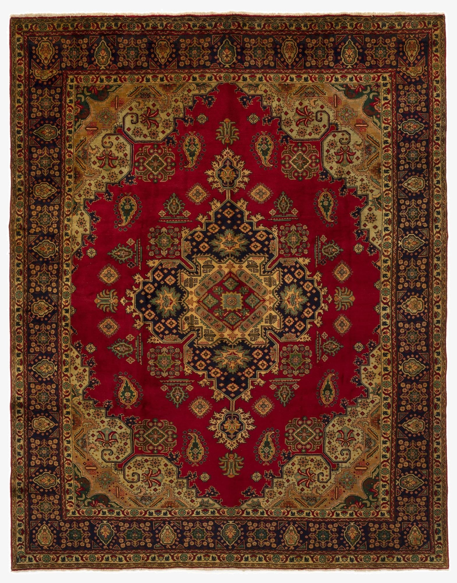 10' x 12' 10  Hand Knotted Tabriz Persian Wool Rug