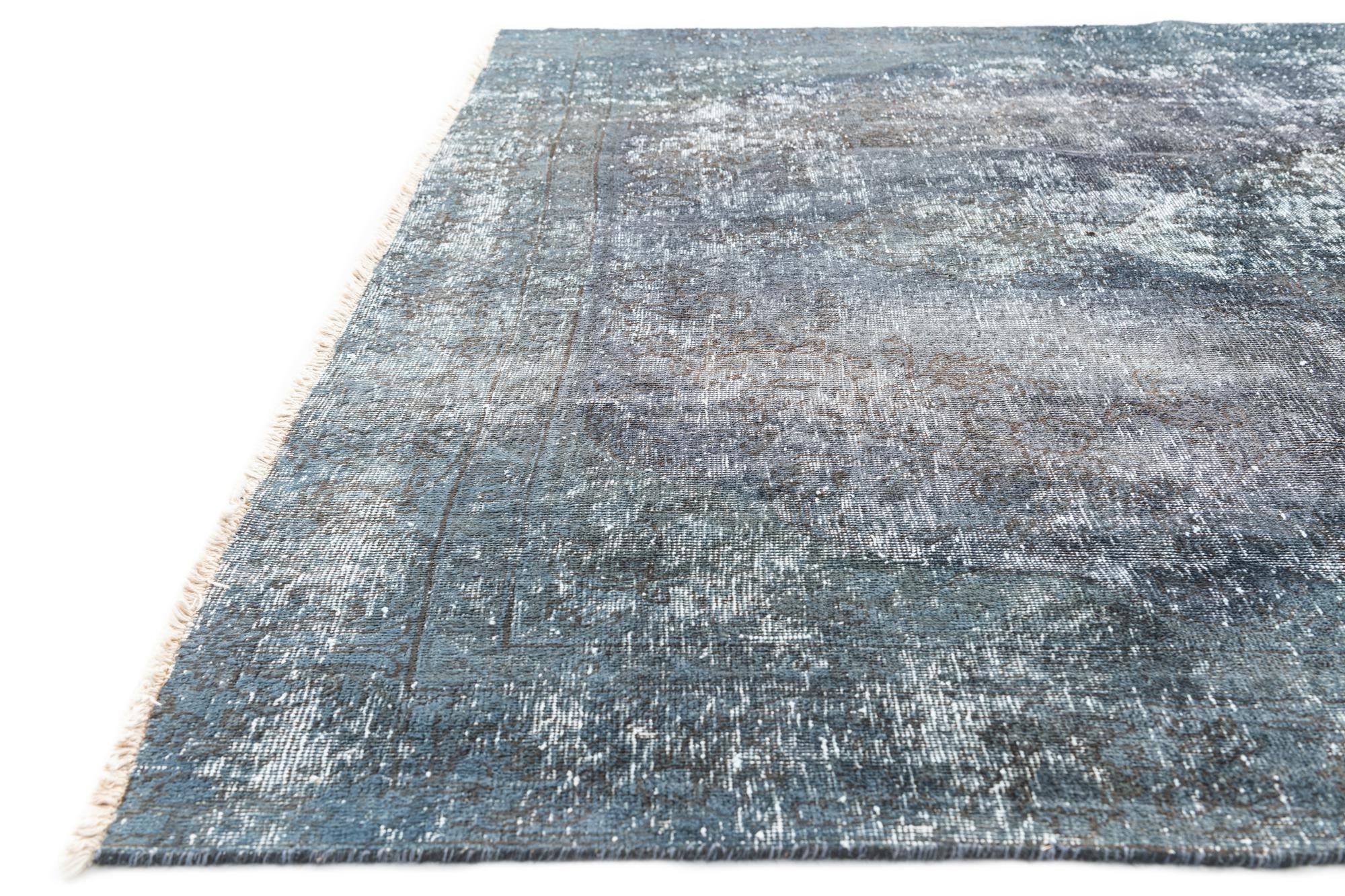 6' x 9' 7 Hand Knotted Ultra Vintage Persian Wool Rug