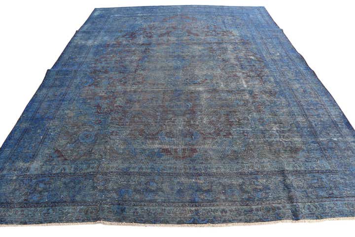 9' 8 x 12' 7 Hand Knotted Ultra Vintage Persian Wool Rug