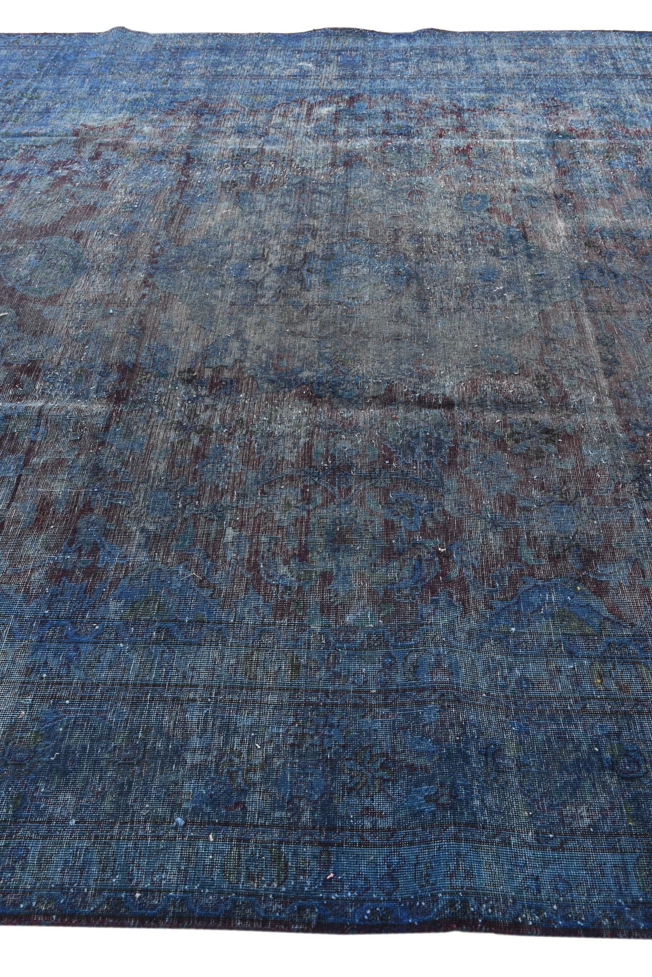 9' 8 x 12' 7 Hand Knotted Ultra Vintage Persian Wool Rug