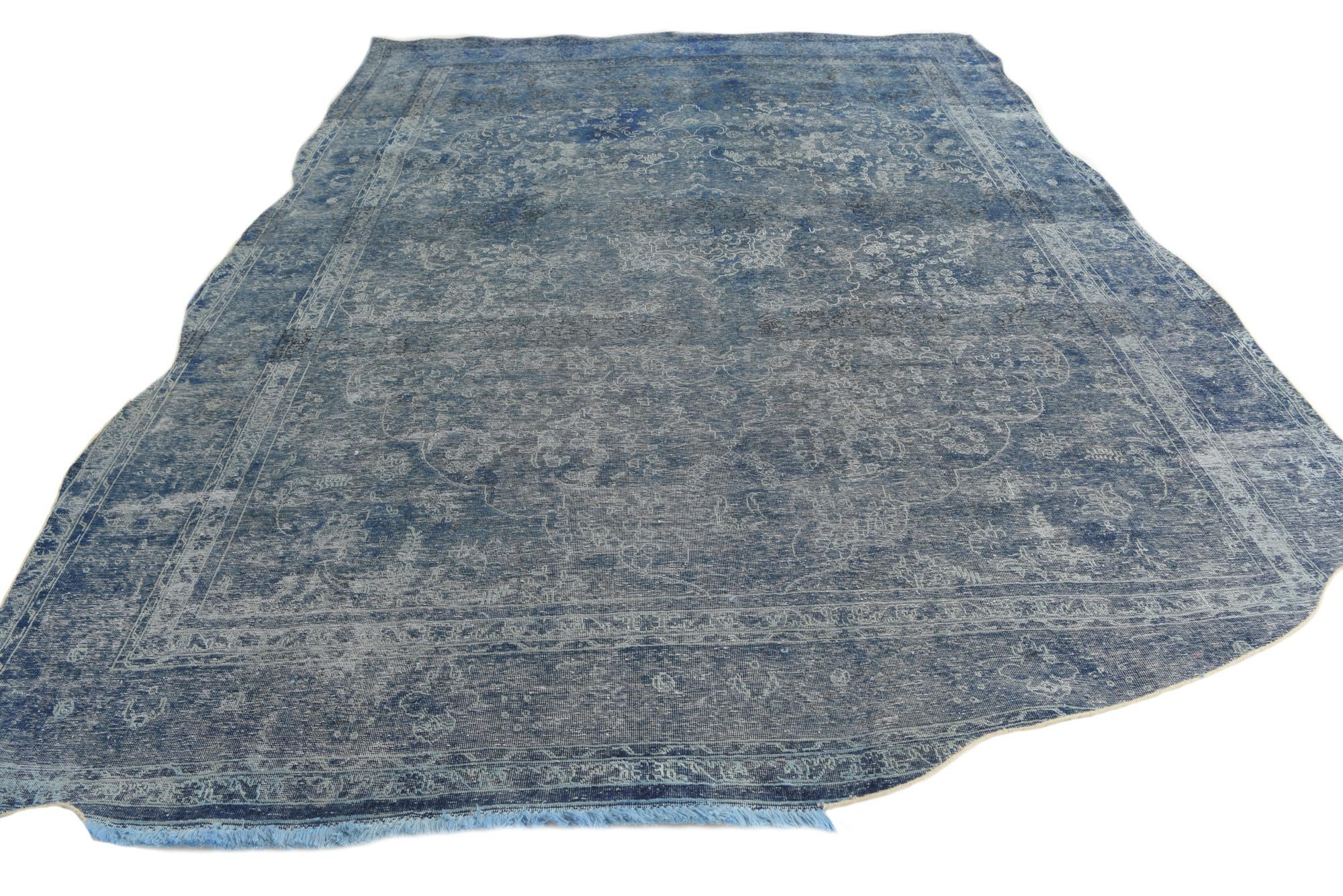 9' 5 x 13' Hand Knotted Ultra Vintage Persian Wool Rug