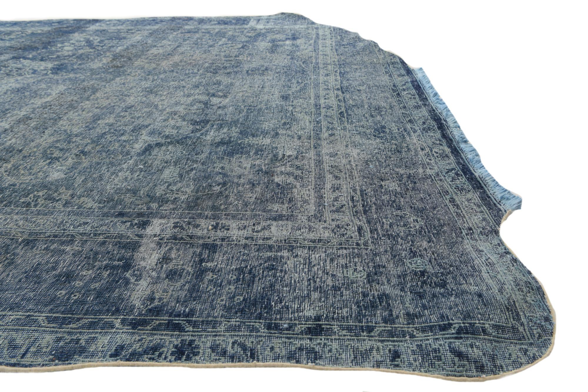 9' 5 x 13' Hand Knotted Ultra Vintage Persian Wool Rug