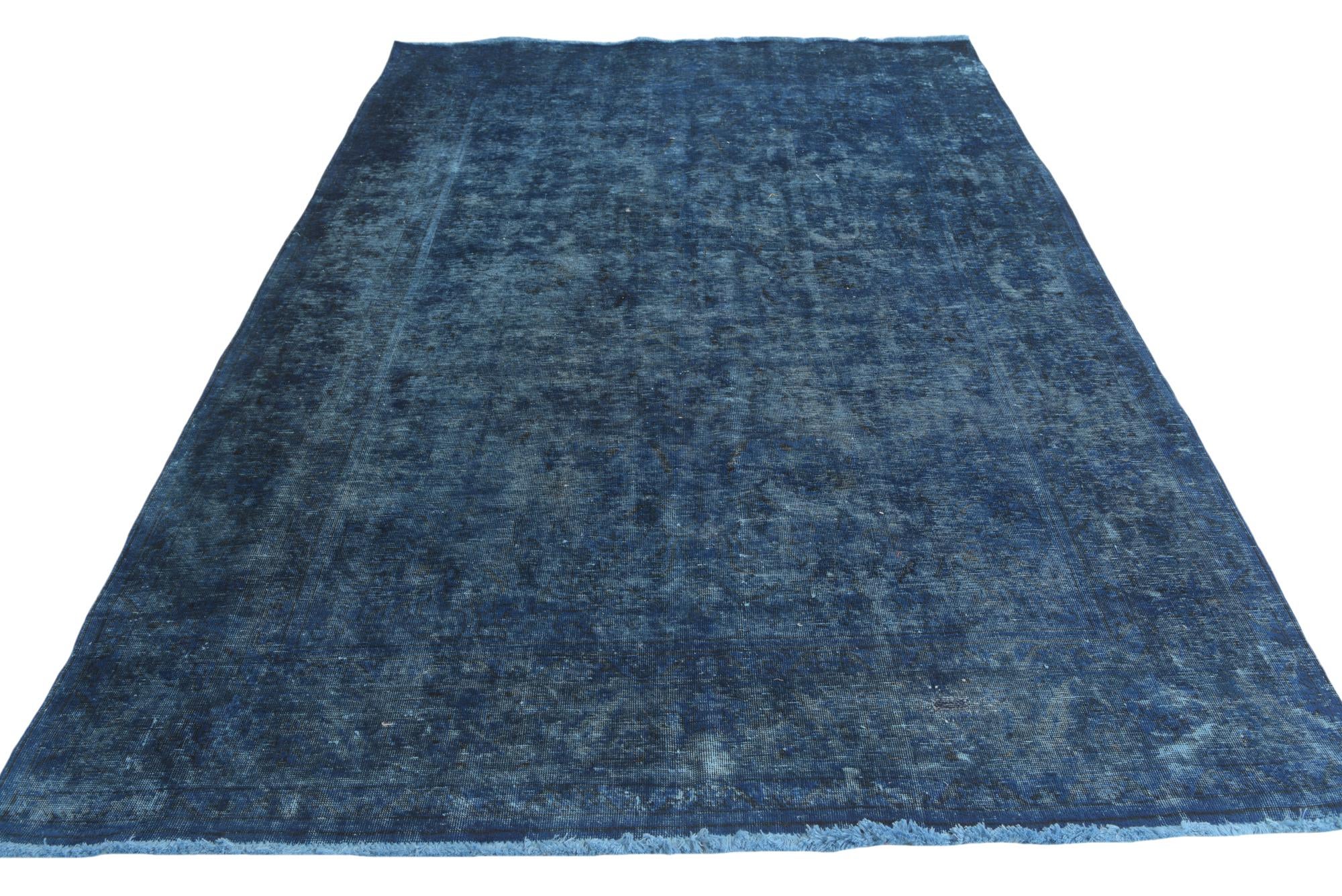 6' 9 x 9' 9 Hand Knotted Ultra Vintage Persian Wool Rug