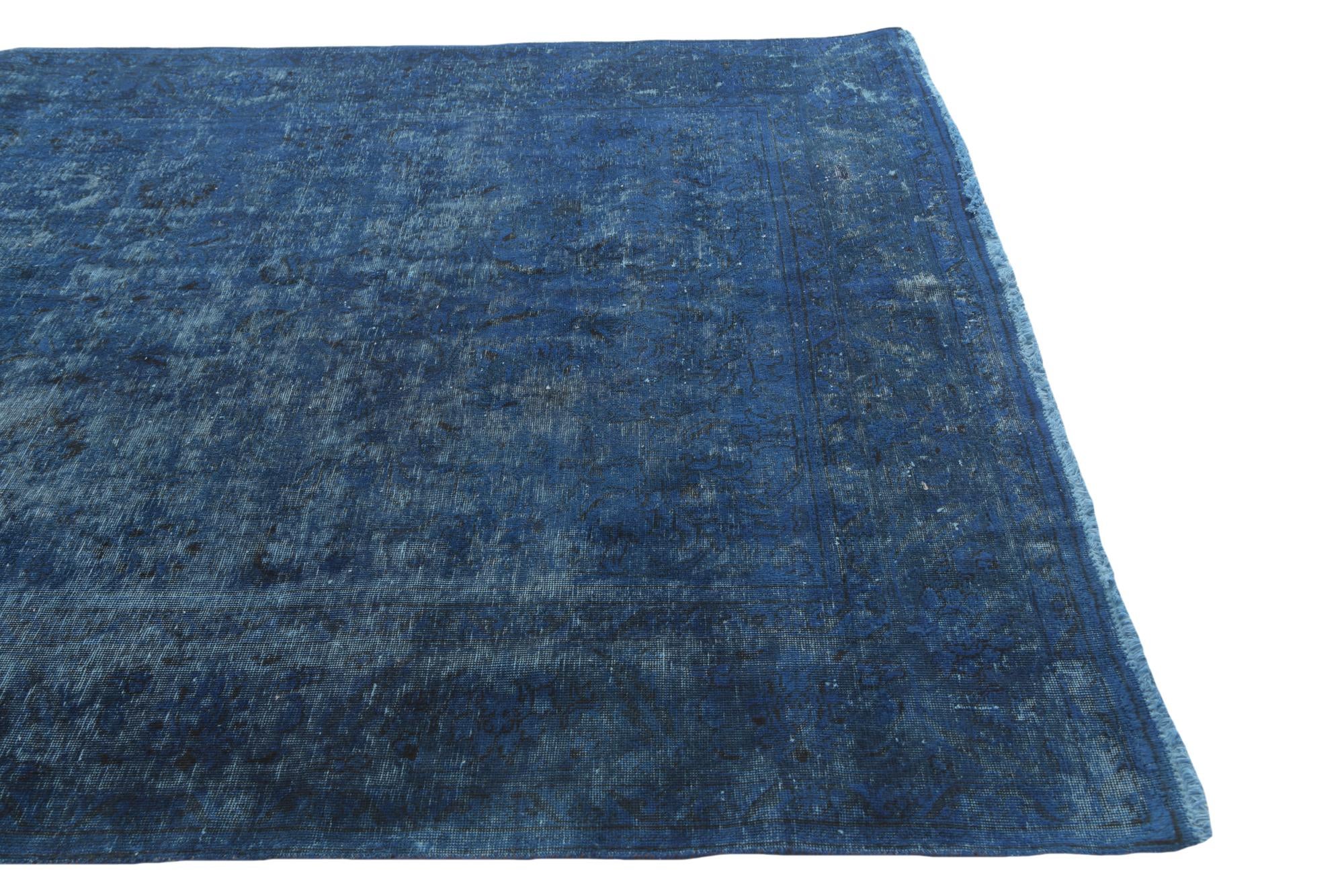 6' 9 x 9' 9 Hand Knotted Ultra Vintage Persian Wool Rug