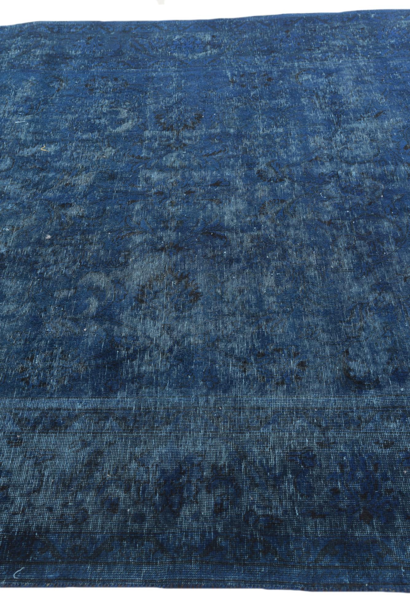 6' 9 x 9' 9 Hand Knotted Ultra Vintage Persian Wool Rug