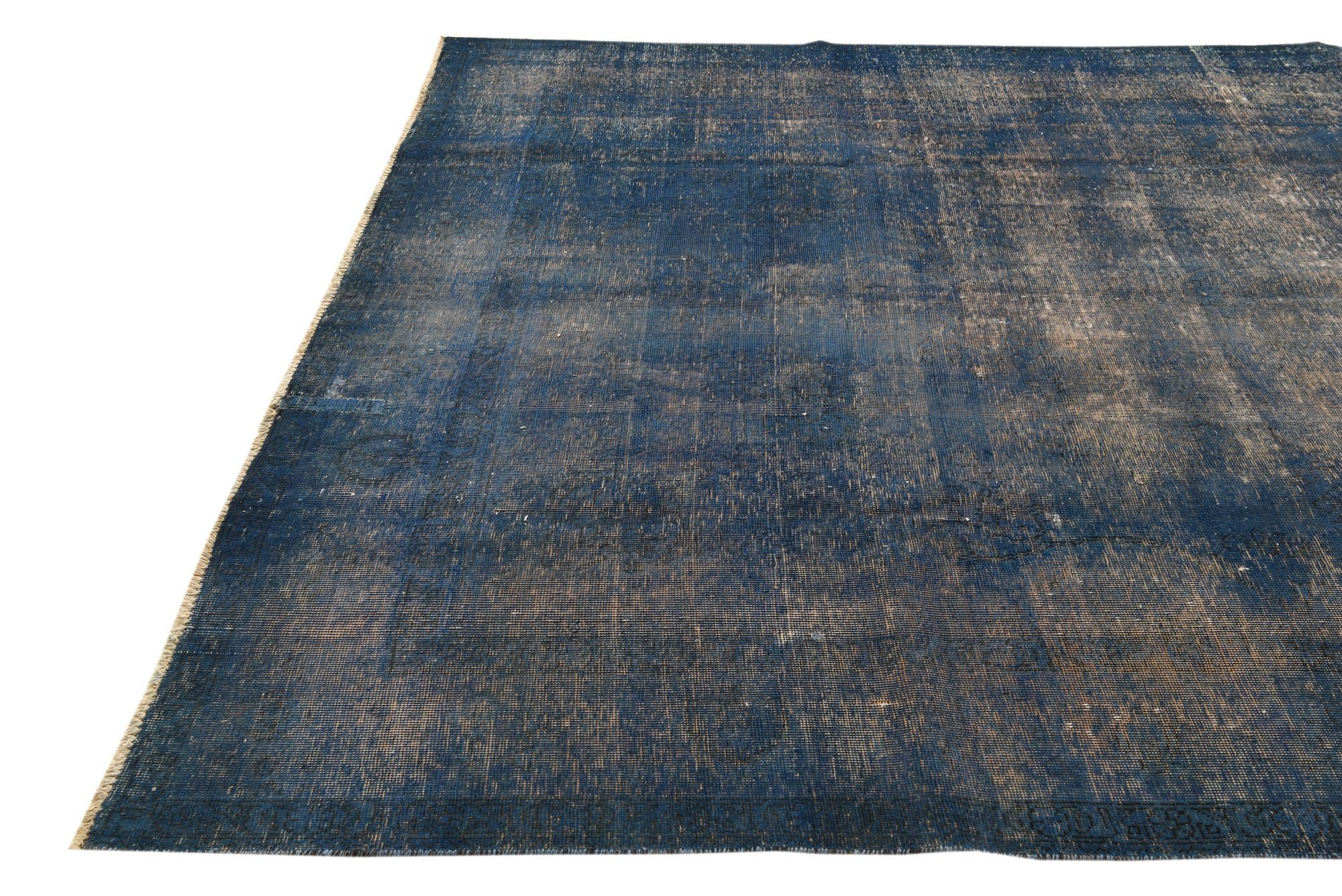 7' 10 x 11' 5 Hand Knotted Ultra Vintage Persian Wool Rug