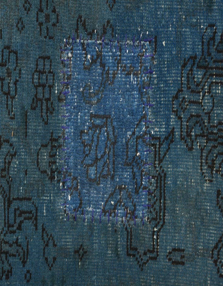 Detail image of 6' 4 x 9'  Hand Knotted Ultra Vintage Persian Wool Rug