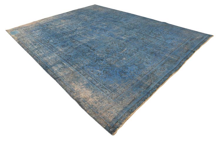 Detail image of 9' 7 x 12' 5 Hand Knotted Ultra Vintage Persian Wool Rug