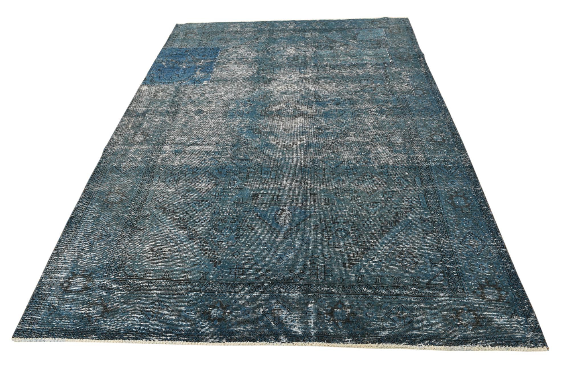 6' 6 x 9' 3 Hand Knotted Ultra Vintage Persian Wool Rug