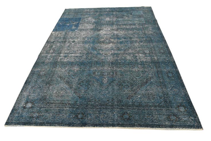 Detail image of 6' 6 x 9' 3 Hand Knotted Ultra Vintage Persian Wool Rug