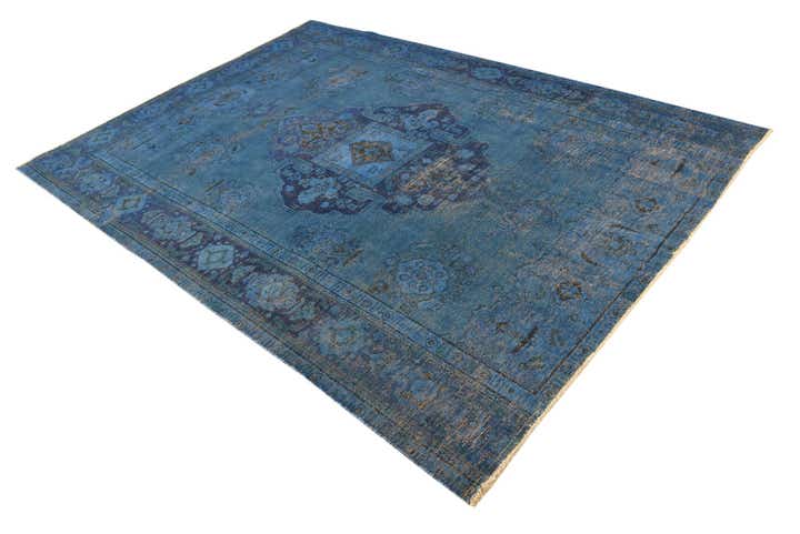205cm x 275cm Hand Knotted Ultra Vintage Persian Wool Rug