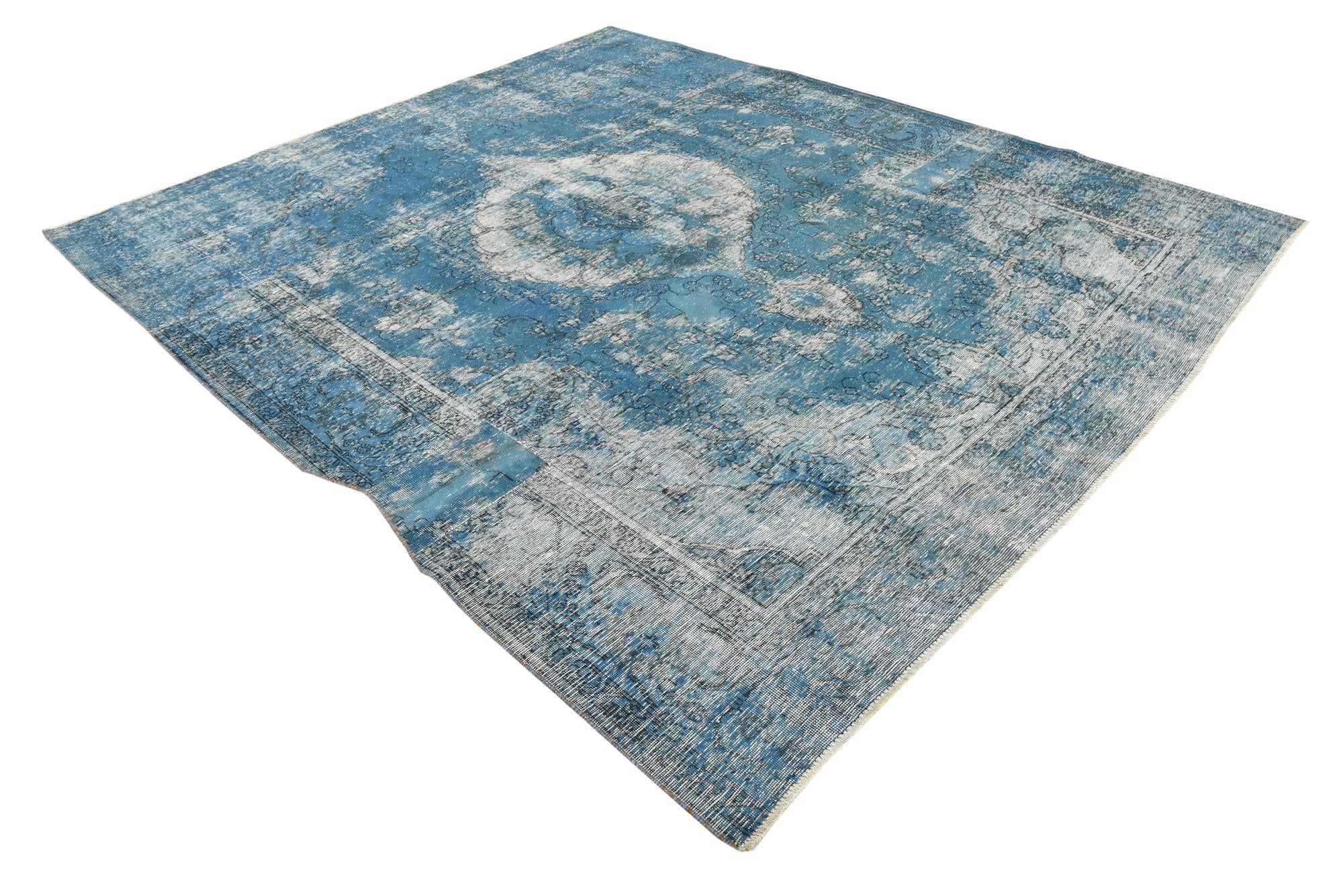 8' 1 x 9' 5 Hand Knotted Ultra Vintage Persian Wool Rug