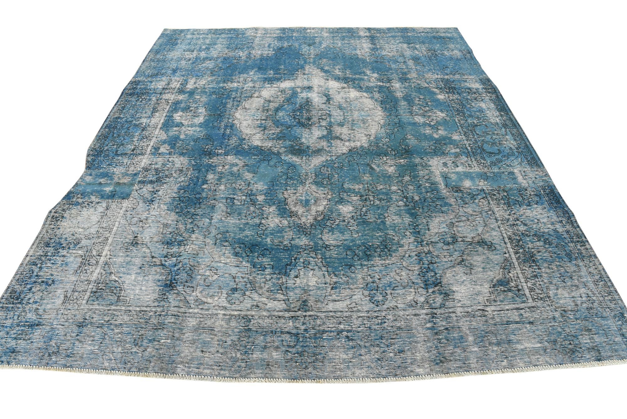 8' 1 x 9' 5 Hand Knotted Ultra Vintage Persian Wool Rug
