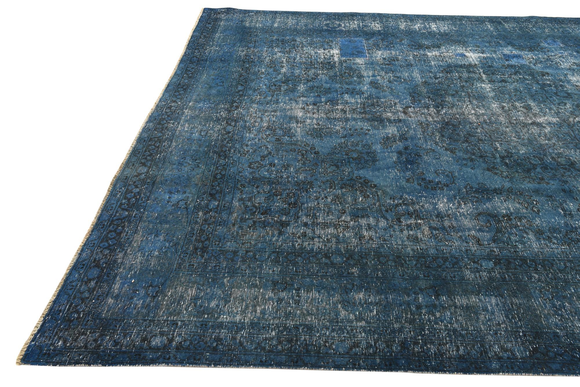 9' 3 x 12' 1 Hand Knotted Ultra Vintage Persian Wool Rug