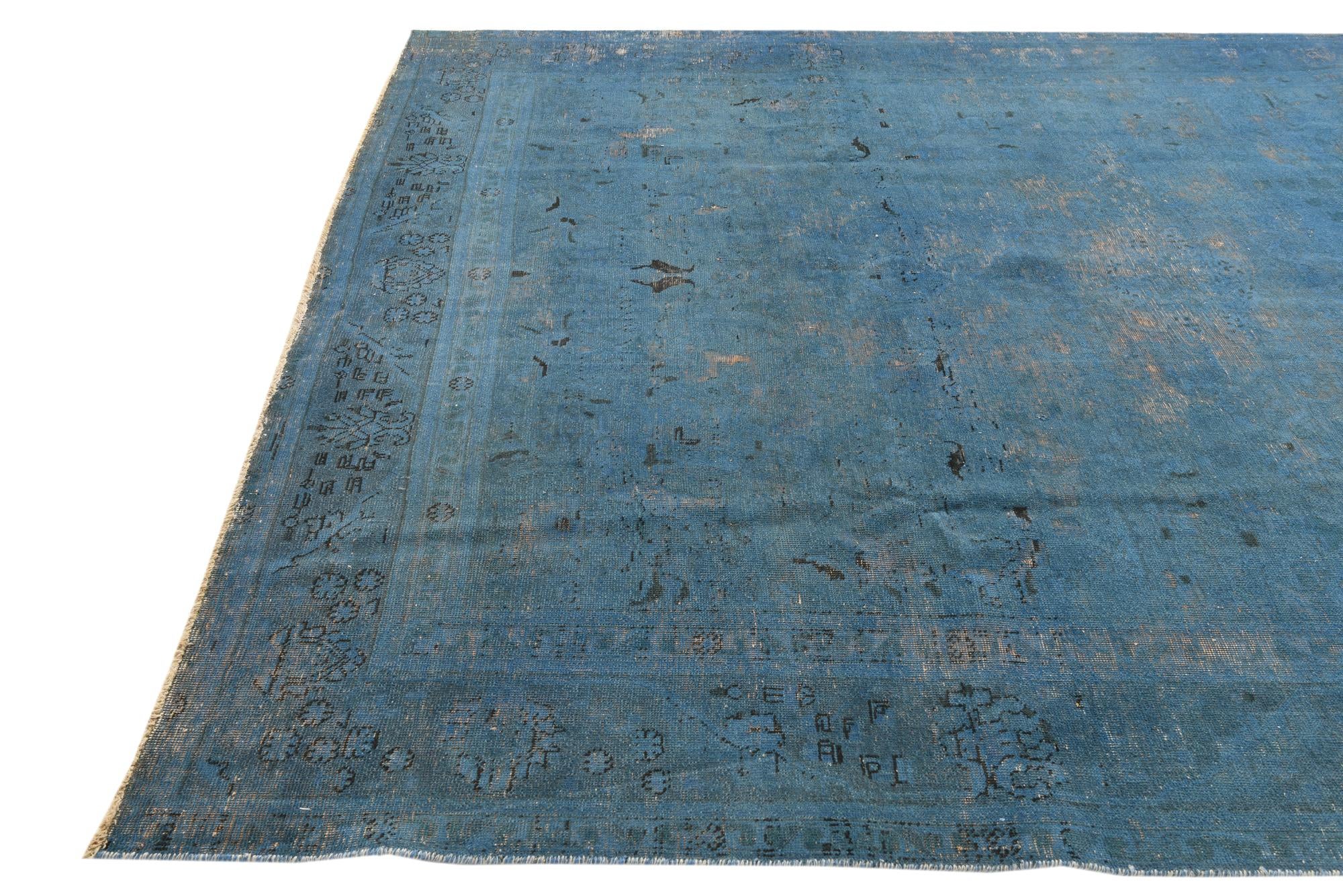 8' 3 x 11' Hand Knotted Ultra Vintage Persian Wool Rug