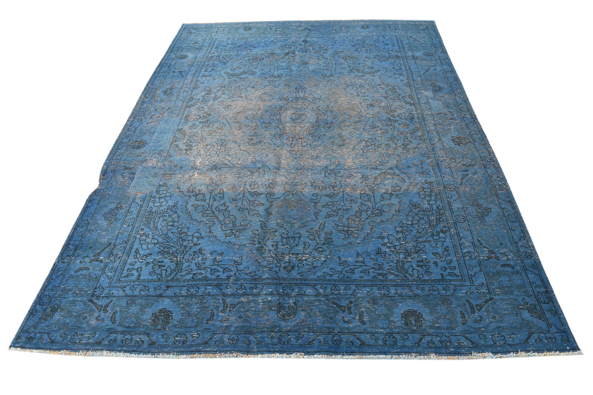 6' 10 x 10' Hand Knotted Ultra Vintage Persian Wool Rug