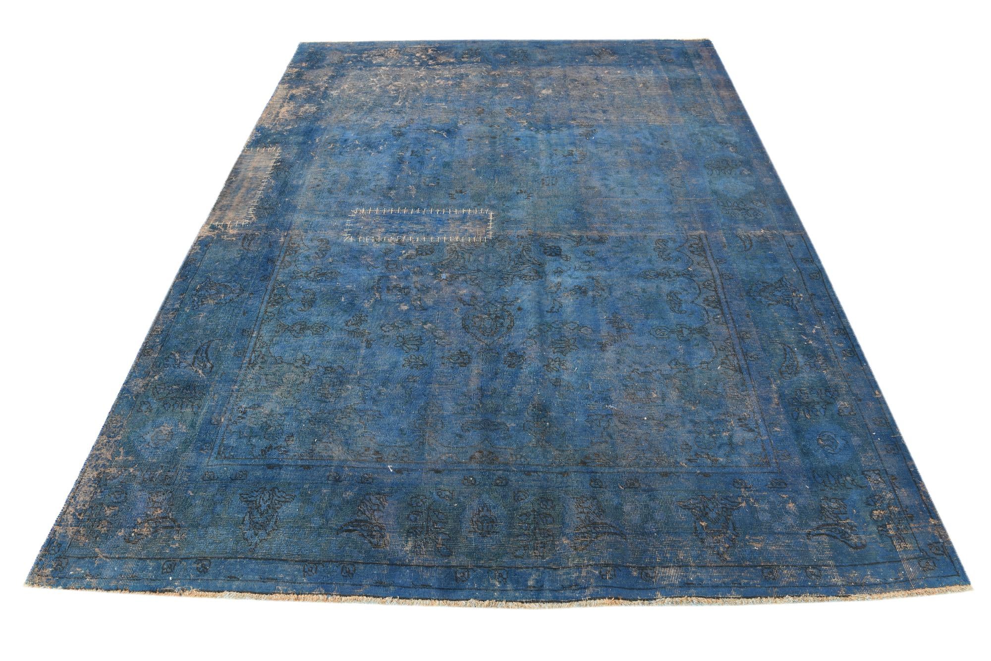 6' 8 x 9' 1 Hand Knotted Ultra Vintage Persian Wool Rug