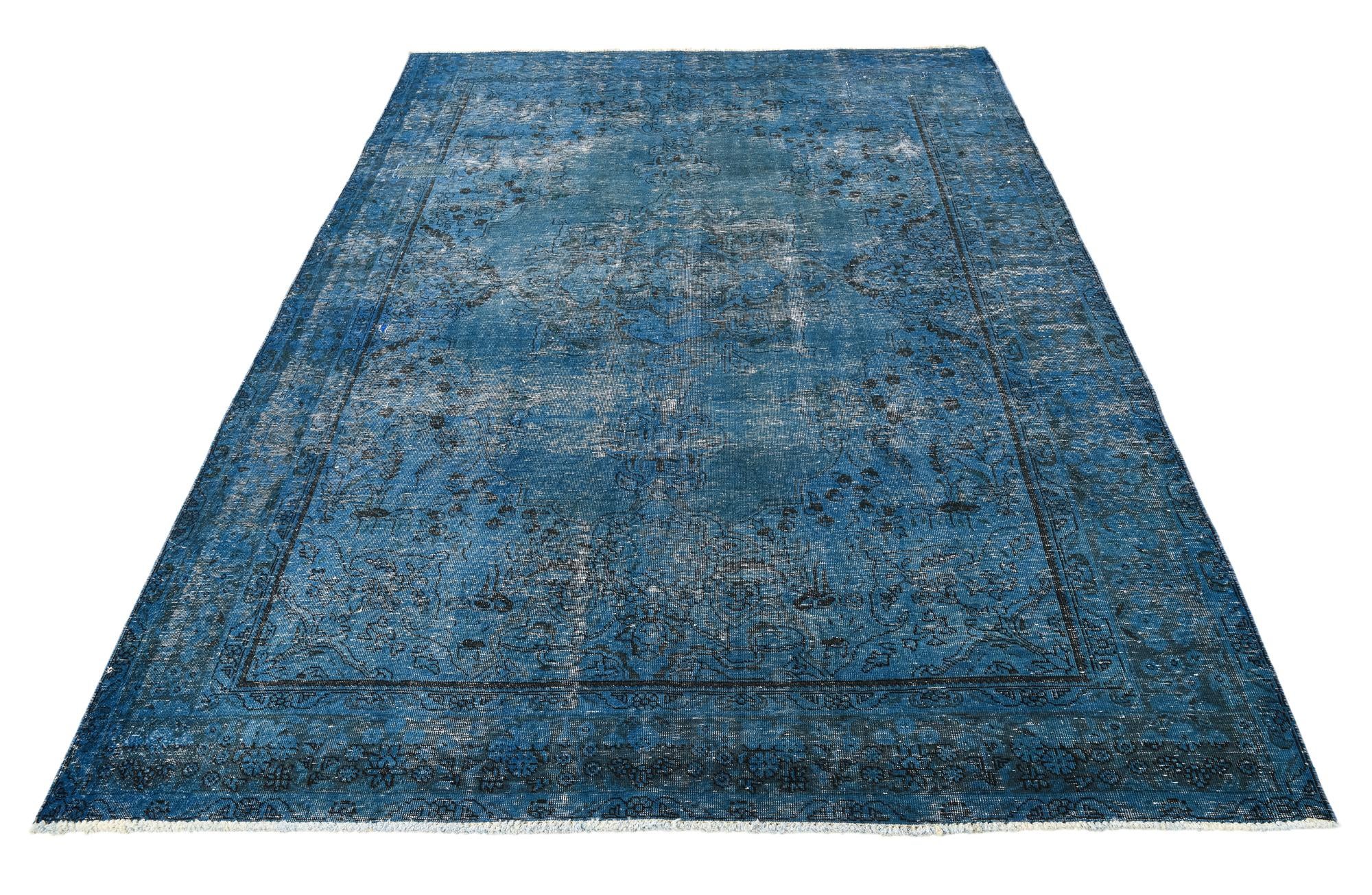 6' 8 x 9' 5 Hand Knotted Ultra Vintage Persian Wool Rug