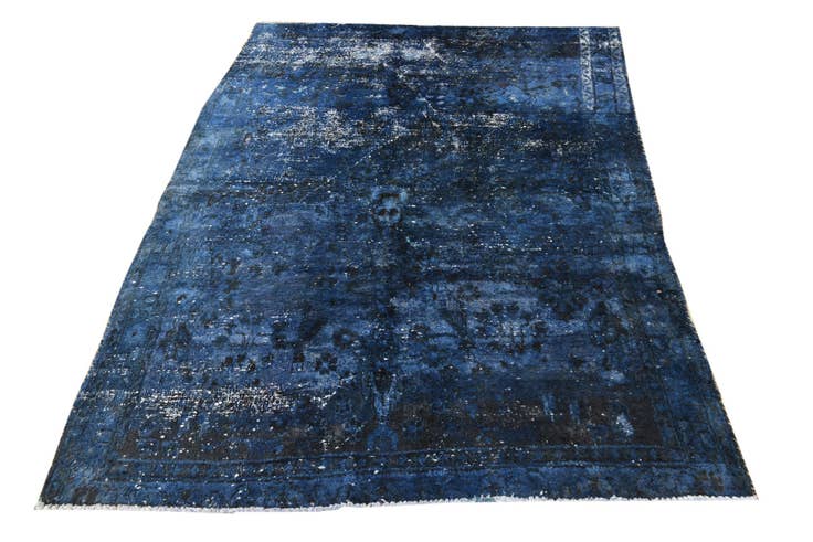 Detail image of 4' 6 x 6' 5 Hand Knotted Ultra Vintage Persian Wool Rug