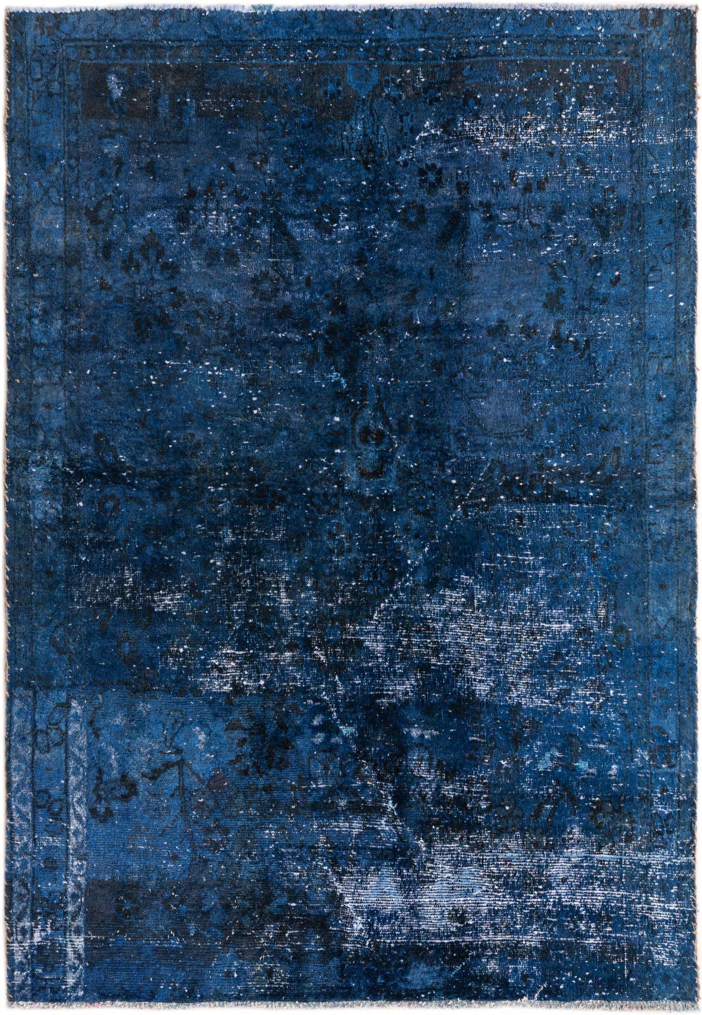 4' 6 x 6' 5 Hand Knotted Ultra Vintage Persian Wool Rug