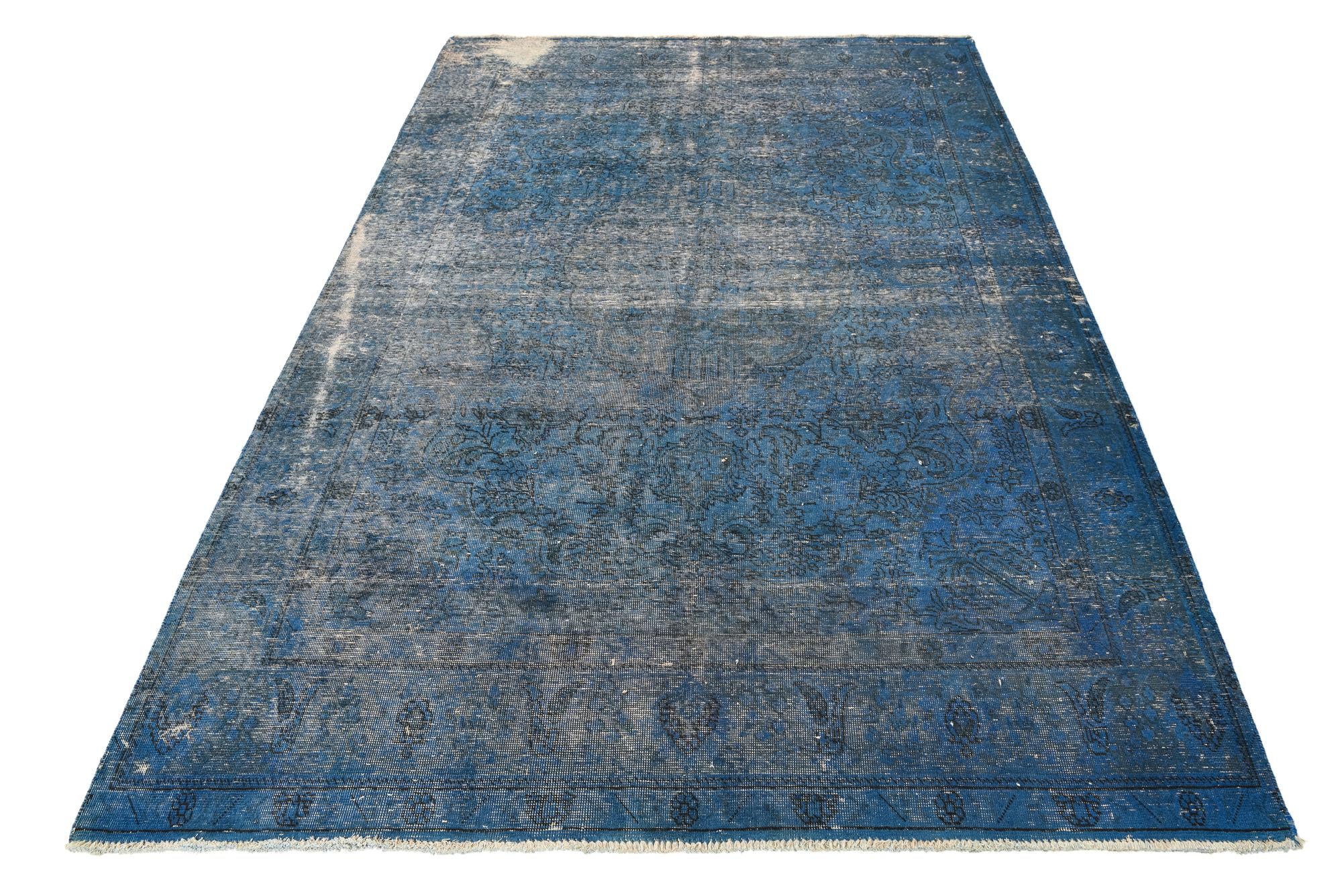 6' 6 x 9' 9 Hand Knotted Ultra Vintage Persian Wool Rug