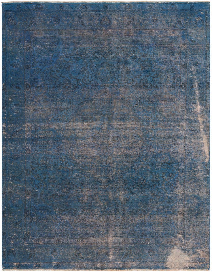 Detail image of 6' 6 x 9' 9 Hand Knotted Ultra Vintage Persian Wool Rug