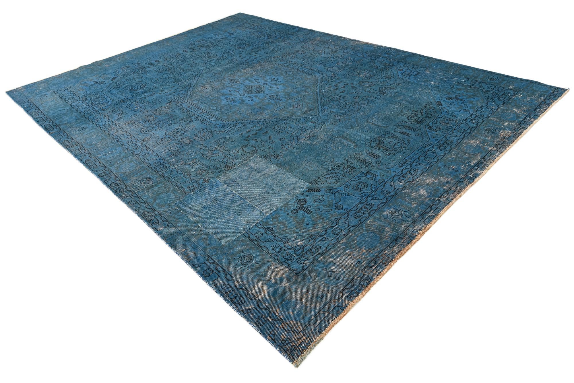 9' 4 x 12' 4 Hand Knotted Ultra Vintage Persian Wool Rug