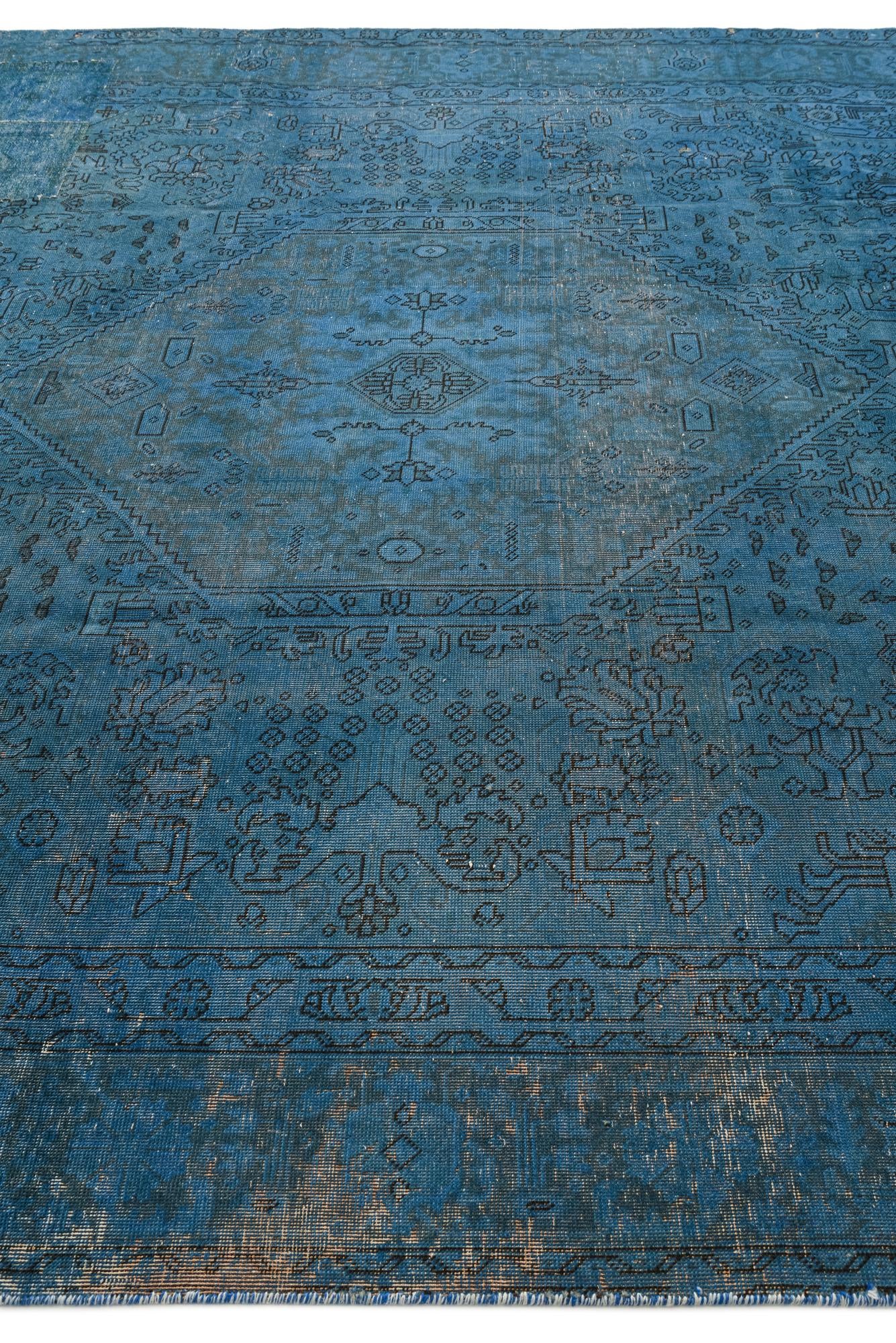 9' 4 x 12' 4 Hand Knotted Ultra Vintage Persian Wool Rug