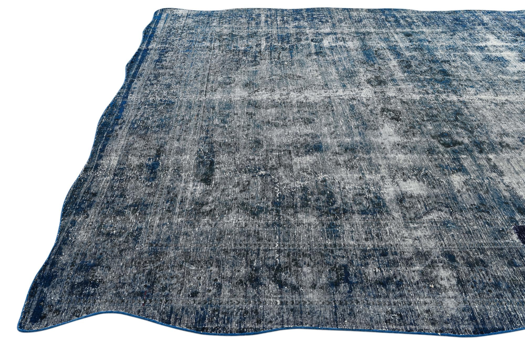 9' 3 x 12' 5 Hand Knotted Ultra Vintage Persian Wool Rug