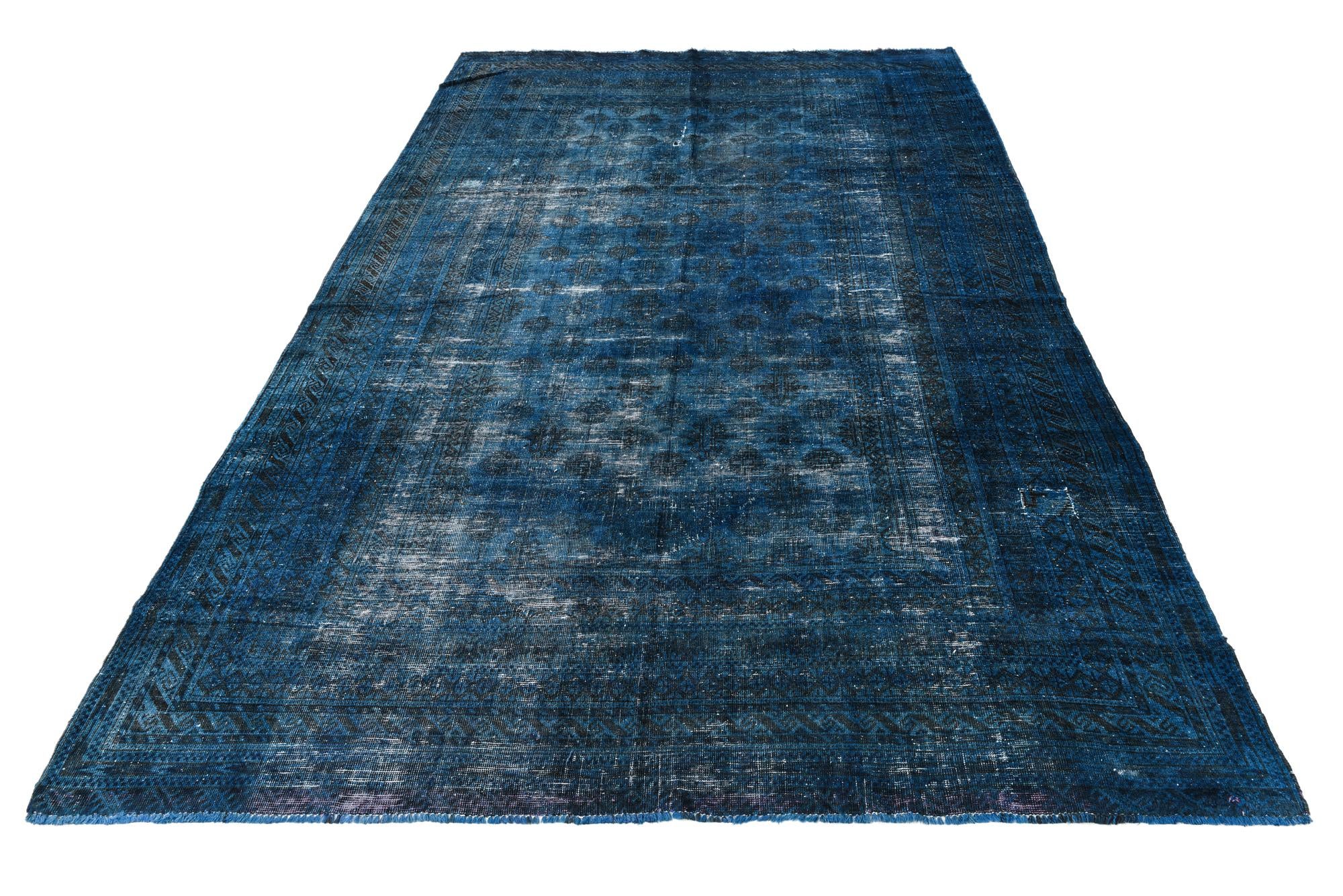6' 10 x 10' 6 Hand Knotted Ultra Vintage Persian Wool Rug