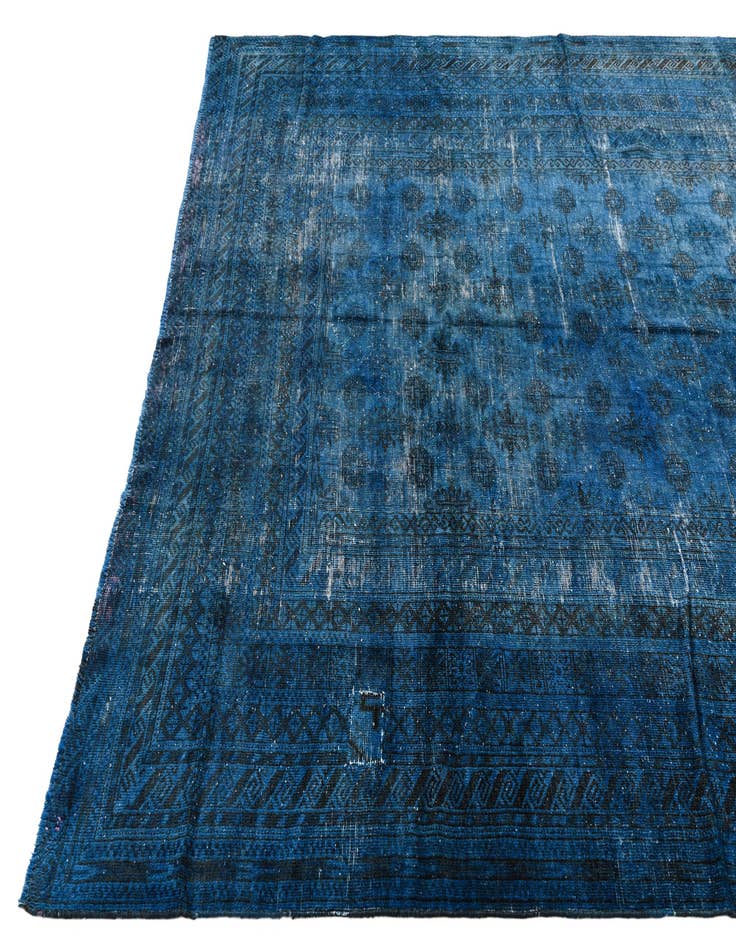 Detail image of 6' 10 x 10' 6  Hand Knotted Ultra Vintage Persian Wool Rug