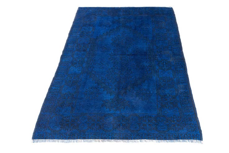 Detail image of 4' 3 x 5' 10 Hand Knotted Ultra Vintage Persian Wool Rug