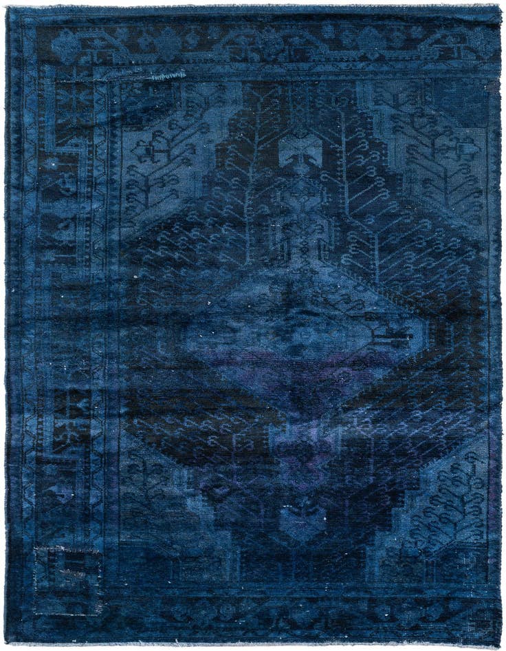 Detail image of 3' 10 x 7' 1 Hand Knotted Ultra Vintage Persian Wool Rug