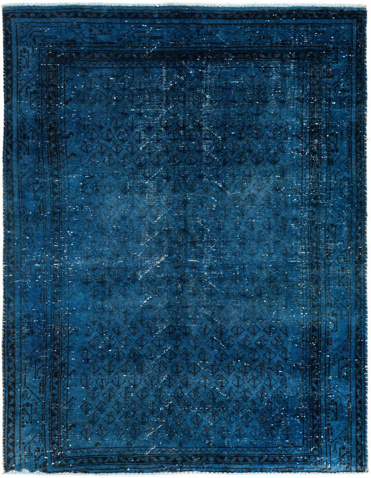 Detail image of 4' 3 x 6' 2 Hand Knotted Ultra Vintage Persian Wool Rug