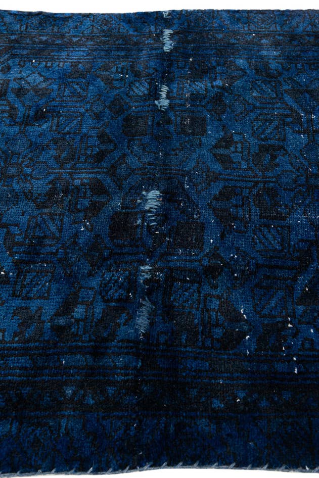 Detail image of 3' 1 x 4' 2 Hand Knotted Ultra Vintage Persian Wool Rug