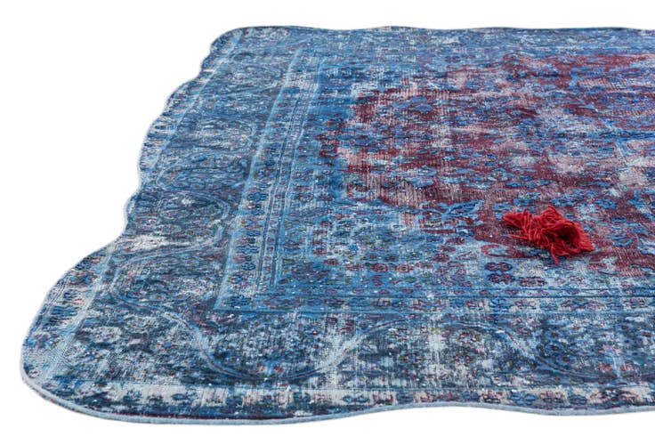 Detail image of 7' 6 x 11' 2 Hand Knotted Ultra Vintage Persian Wool Rug