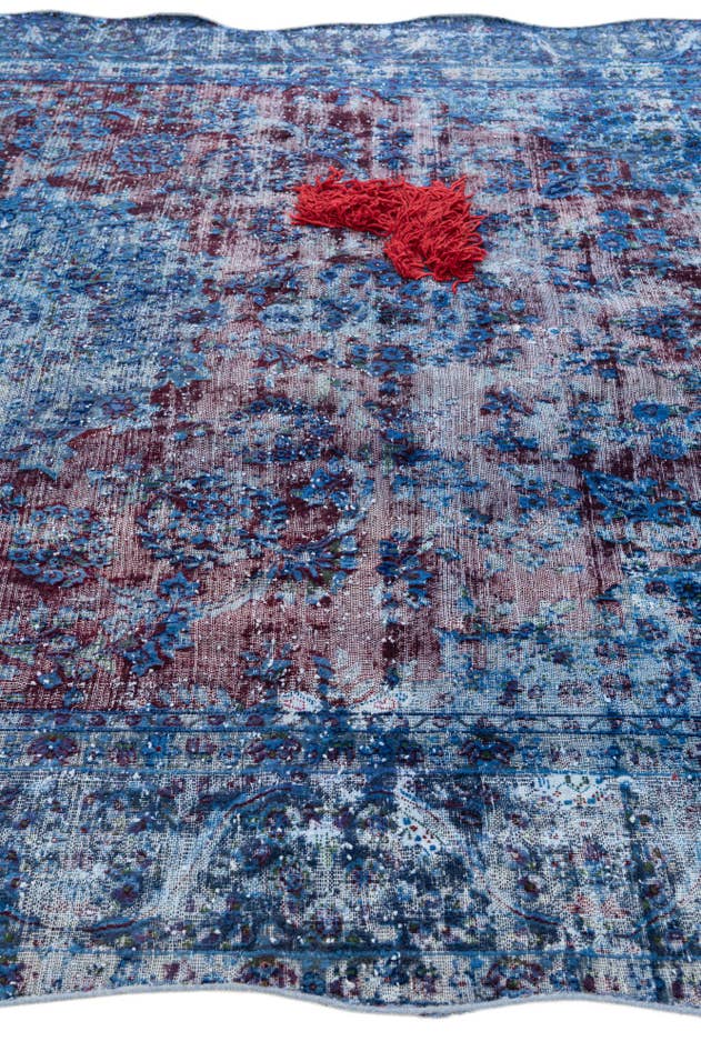 Detail image of 7' 6 x 11' 2 Hand Knotted Ultra Vintage Persian Wool Rug