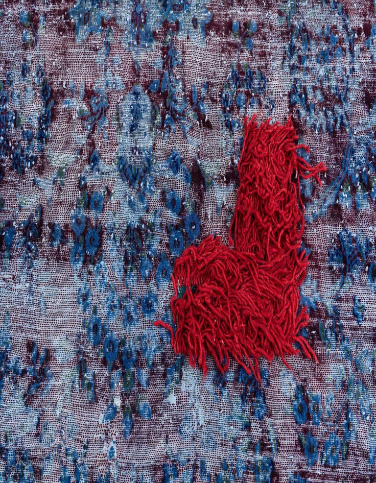 Detail image of 7' 6 x 11' 2  Hand Knotted Ultra Vintage Persian Wool Rug