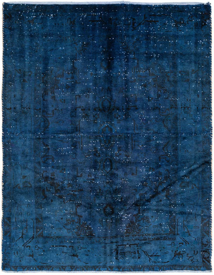 Detail image of 4' 7 x 5' 8 Hand Knotted Ultra Vintage Persian Wool Rug