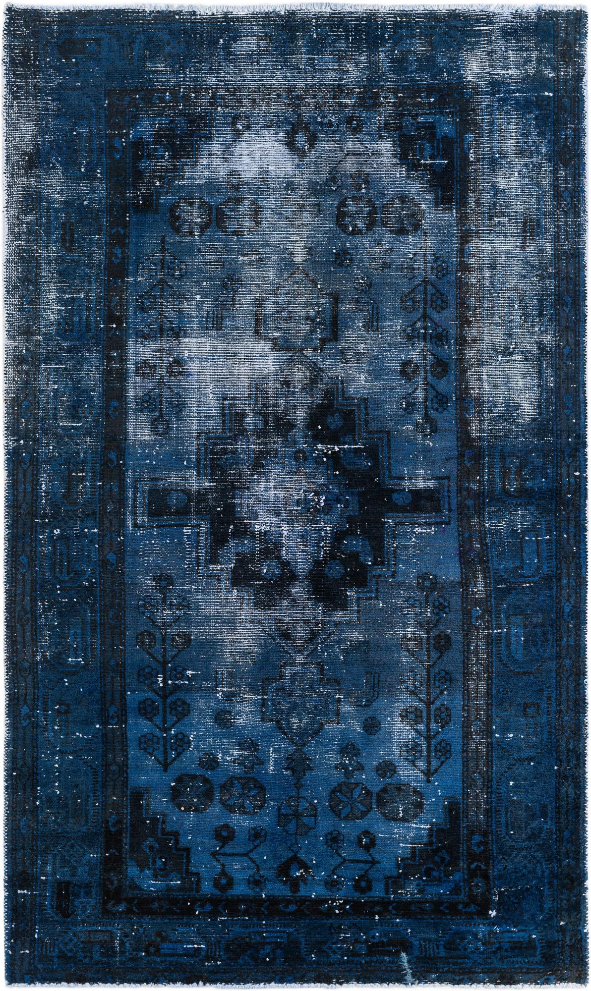 4' 4 x 7' 3 Hand Knotted Ultra Vintage Persian Wool Rug