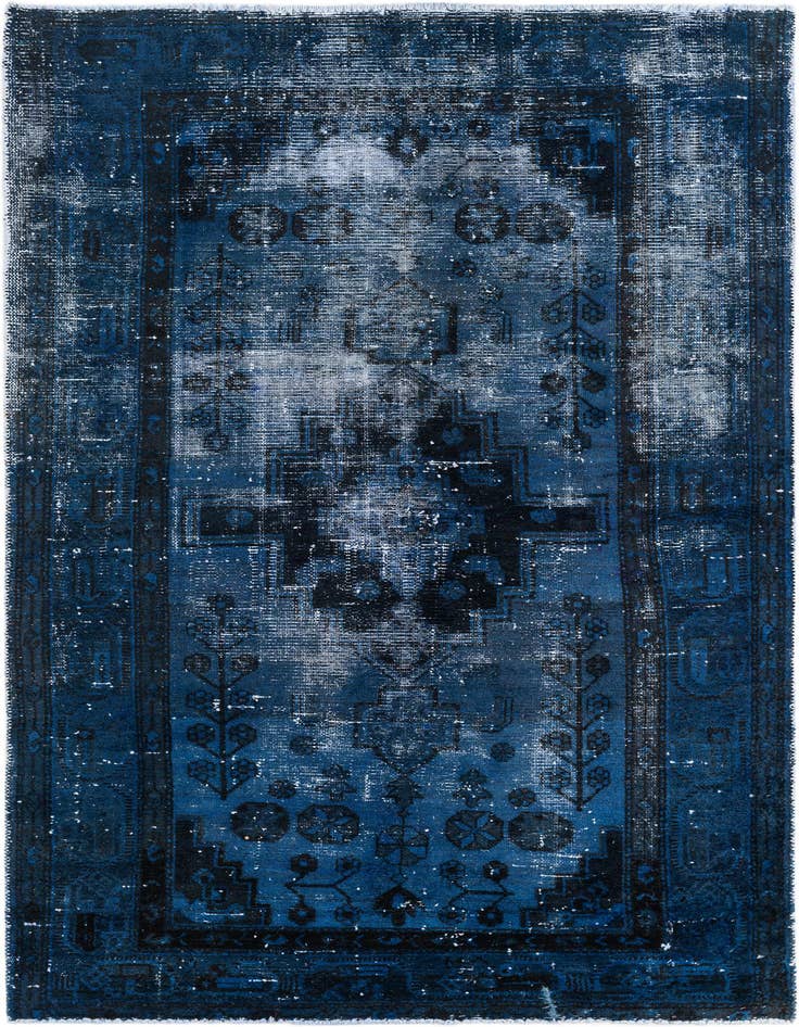 Detail image of 4' 4 x 7' 3 Hand Knotted Ultra Vintage Persian Wool Rug