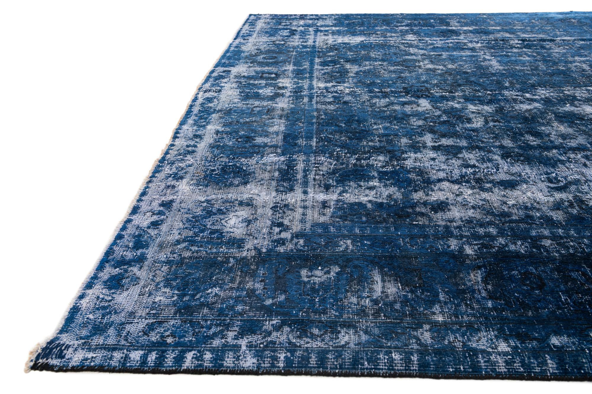 9' 7 x 12' 5 Hand Knotted Ultra Vintage Persian Wool Rug