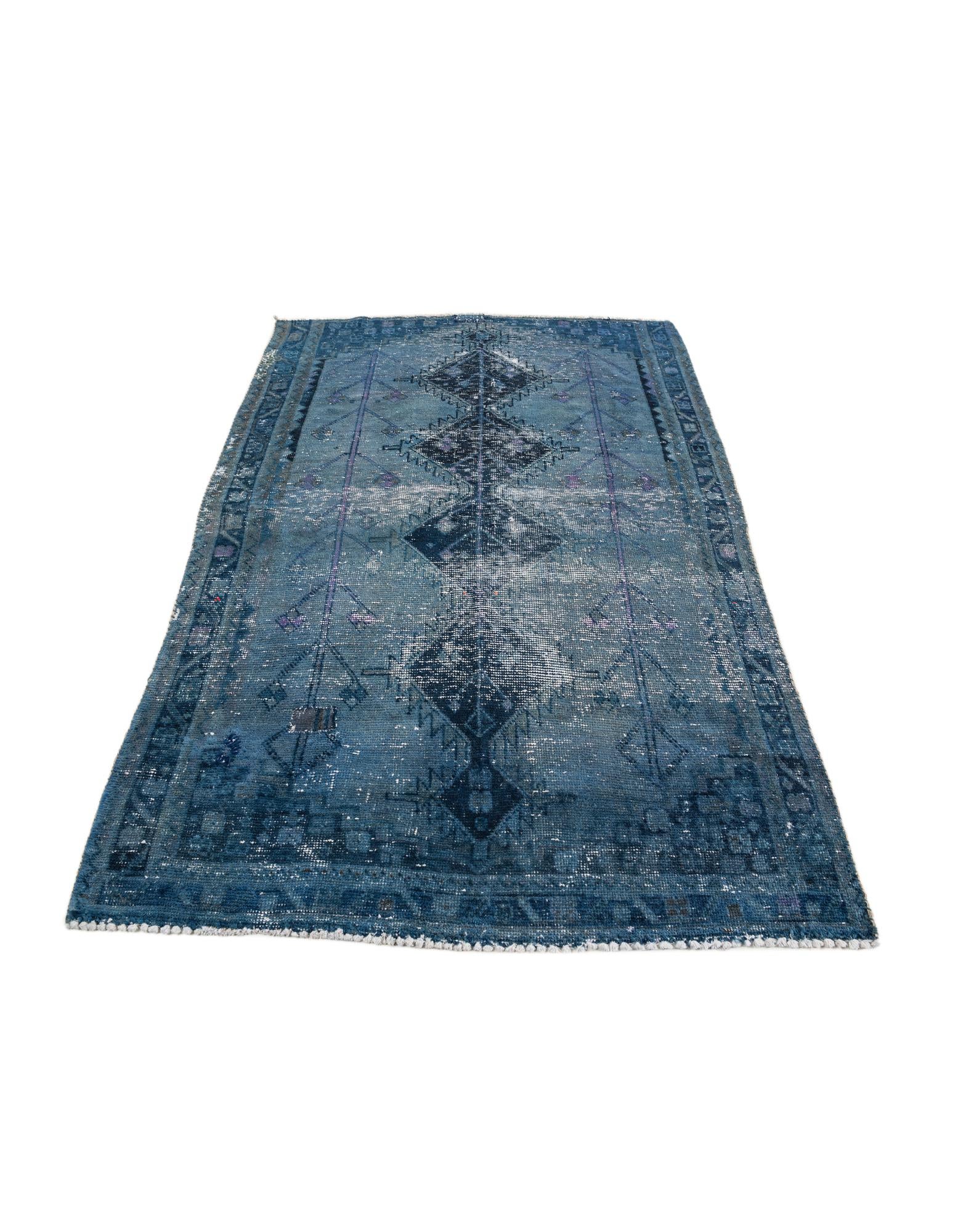 4' 5 x 6' 6 Hand Knotted Ultra Vintage Persian Wool Rug