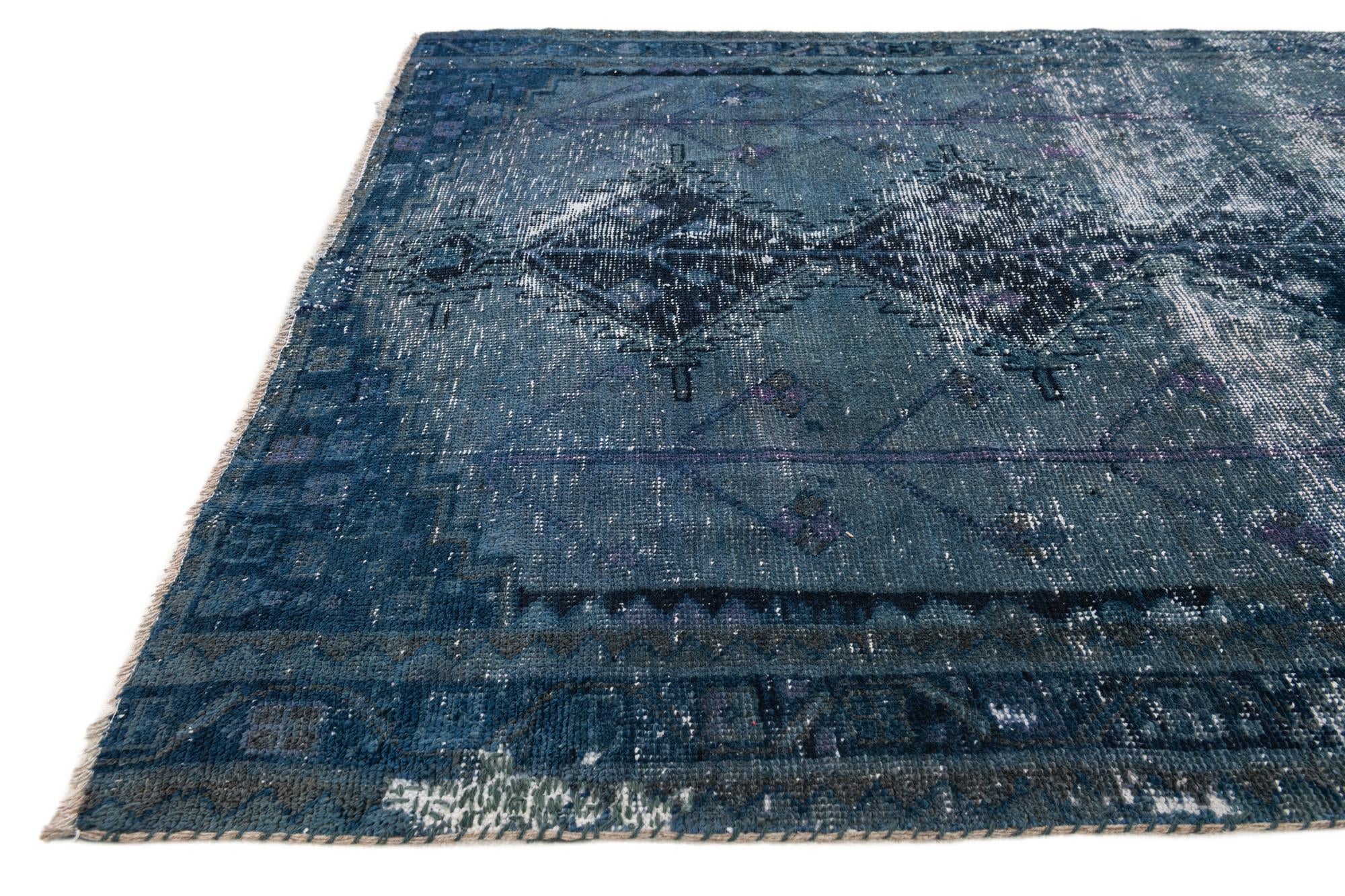 4' 5 x 6' 6 Hand Knotted Ultra Vintage Persian Wool Rug