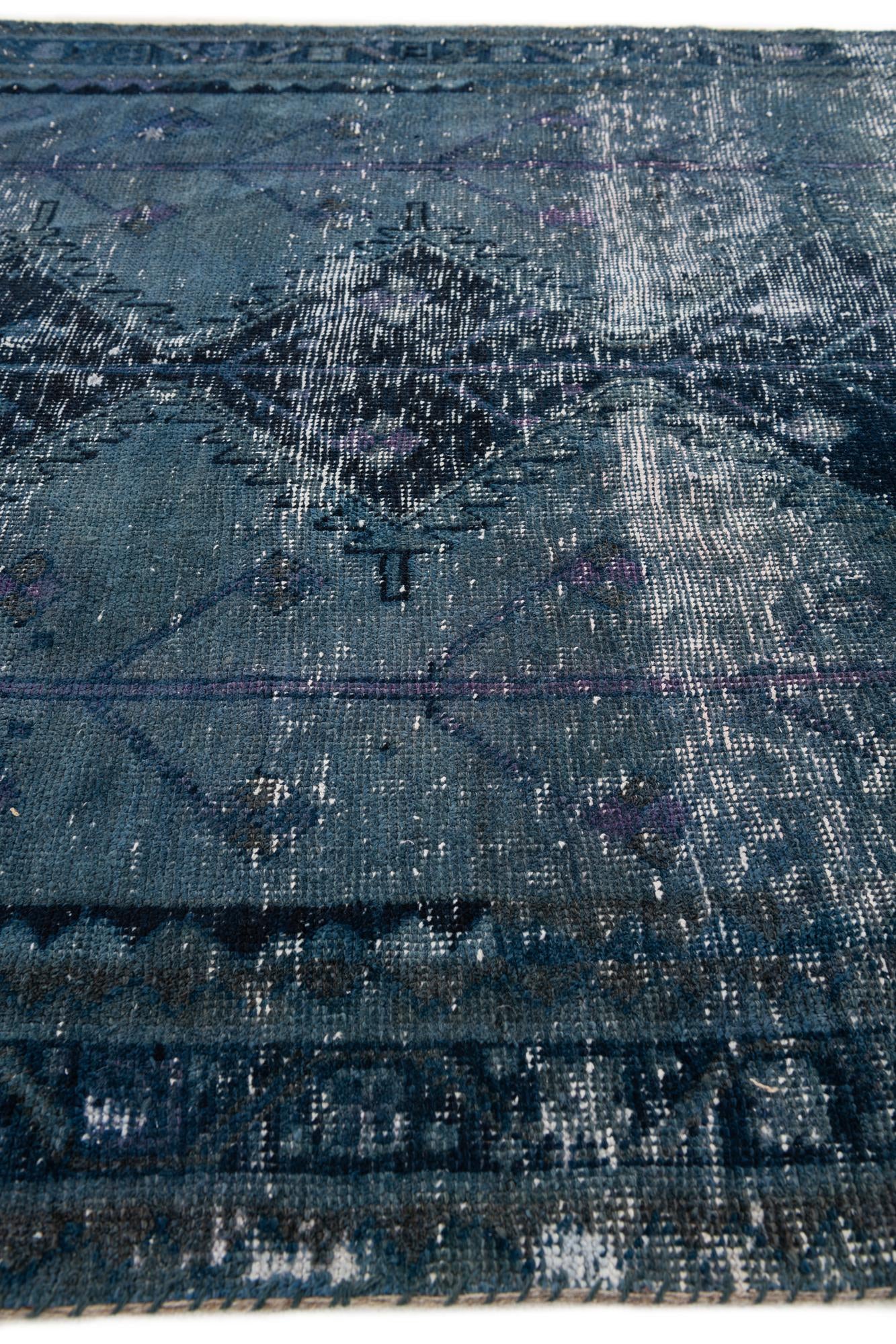 4' 5 x 6' 6 Hand Knotted Ultra Vintage Persian Wool Rug