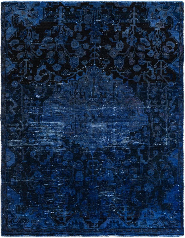 Detail image of 4' 2 x 6' 5 Hand Knotted Ultra Vintage Persian Wool Rug
